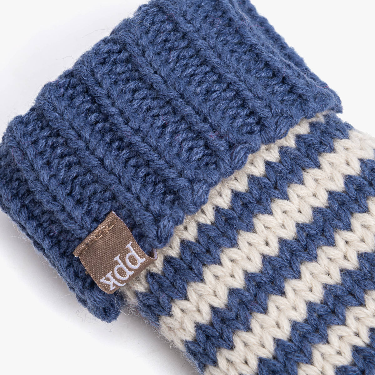Knitted Cat Mittens - Toddler Boy / Little/ Big Kid - Blue