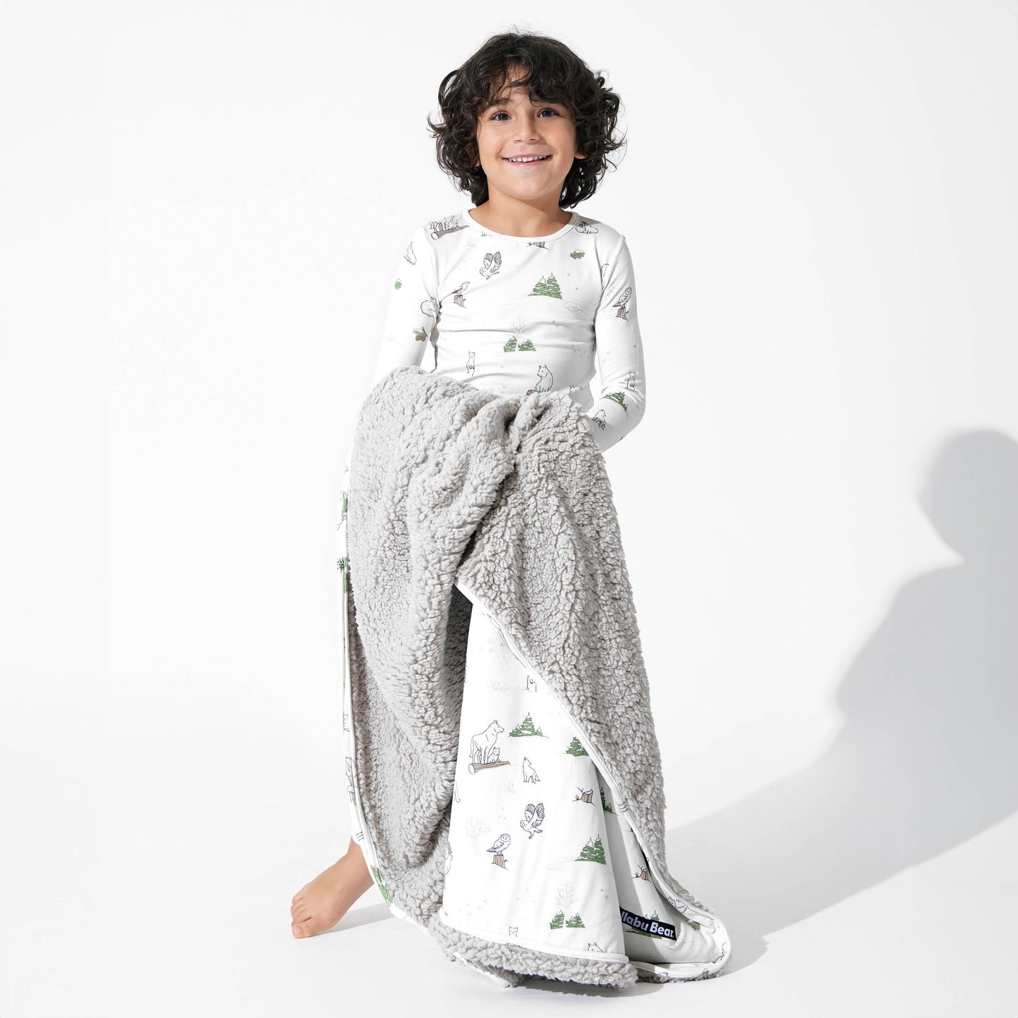 Christmas Winter Forest Animals Kids Bamboo Pajamas