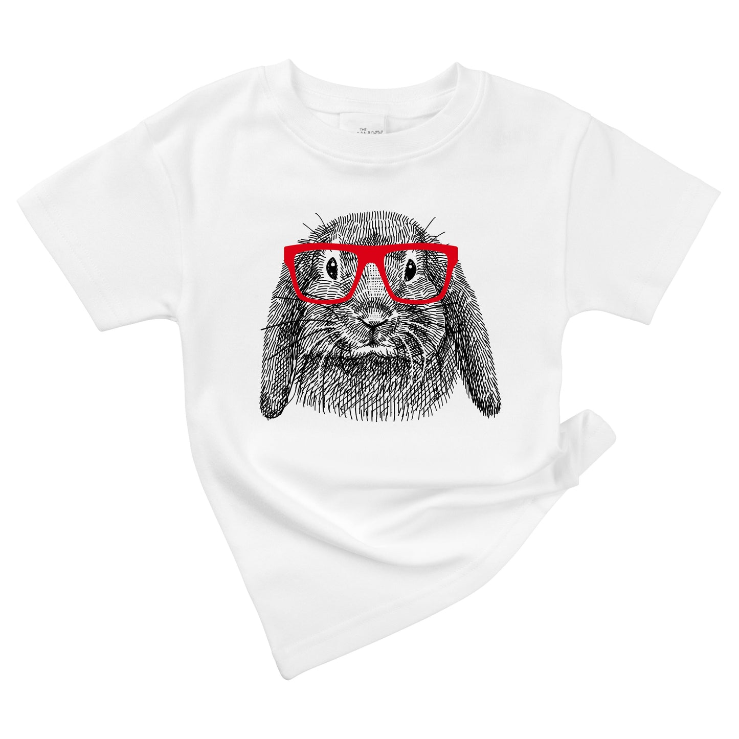 Bunny Glasses Toddler Shirt | Gray