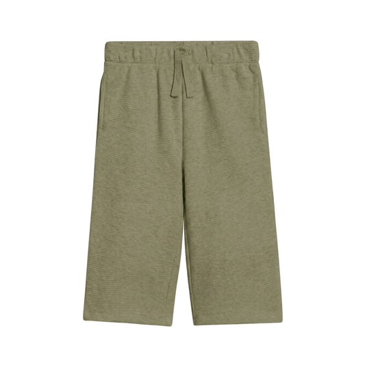 Clove Waffle Knit Straight Leg Pants - Fern