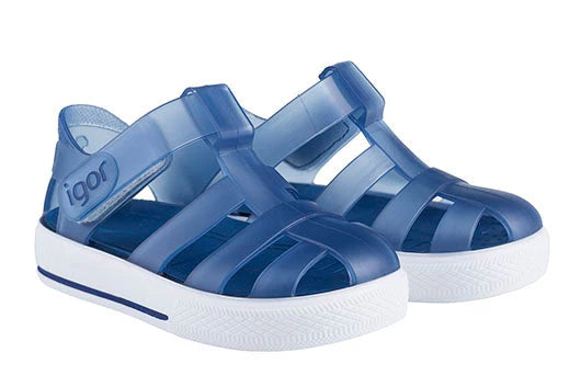 Igor Summer Star Jelly Play Shoes | Star Marino/Navy