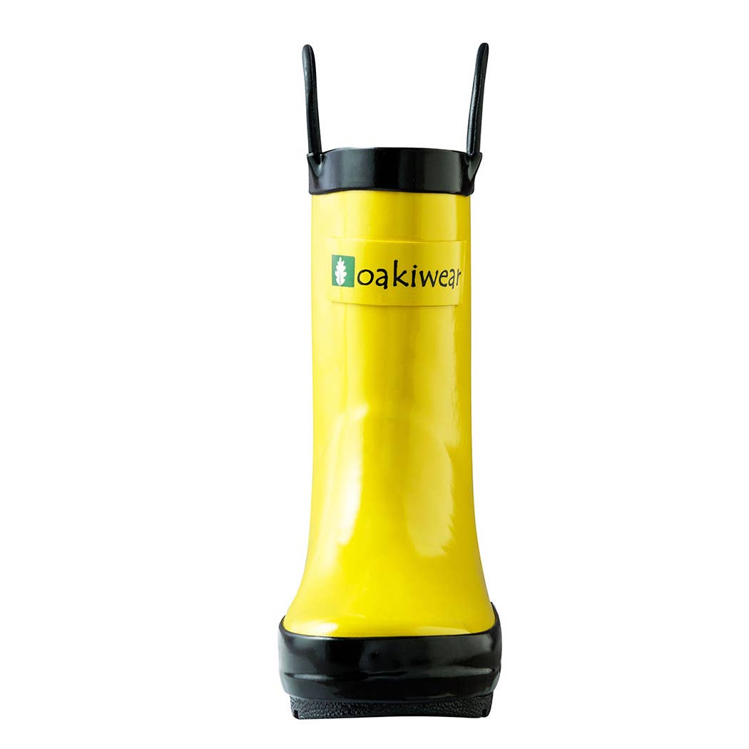 Loop Handle Boots, Yellow And Black