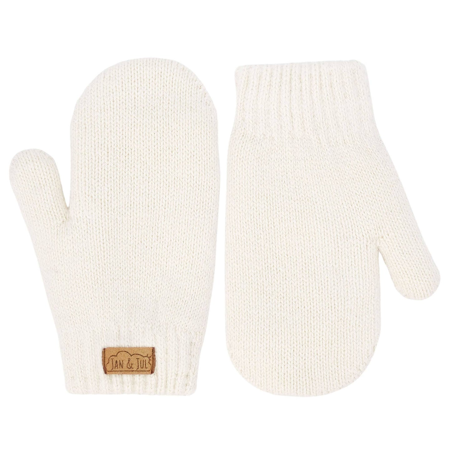 Vanilla Cream | Kids Cozy Knit Mittens
