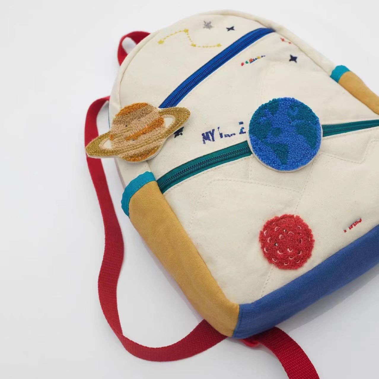 Planet-Themed Children's Backpack Cute Adjustable Lightweight Bag