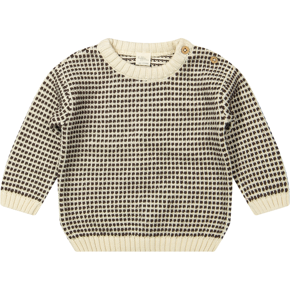 Sweater Knit Mare Two-Tone Knit | Chocolate Brown