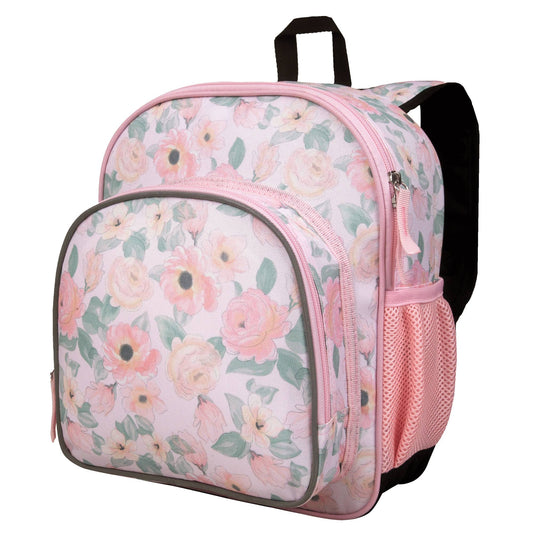 Floral Watercolor 15 Inch Backpack