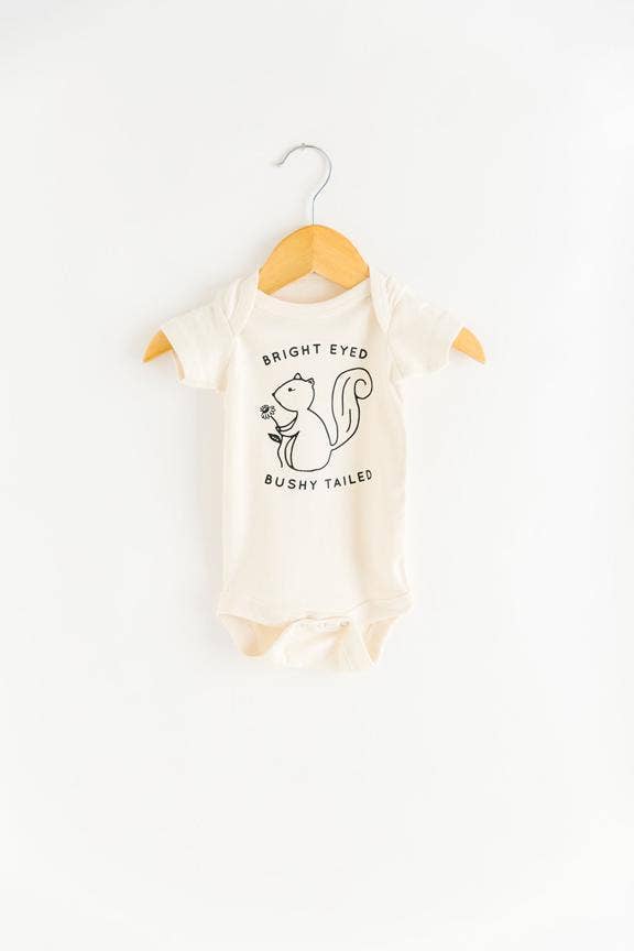 Bright Eyed Bushy Tailed Baby Bodysuit Onesie Baby Clothing | Summer Gift