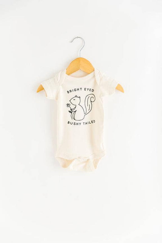 Bright Eyed Bushy Tailed Baby Bodysuit Onesie Baby Clothing | Summer Gift