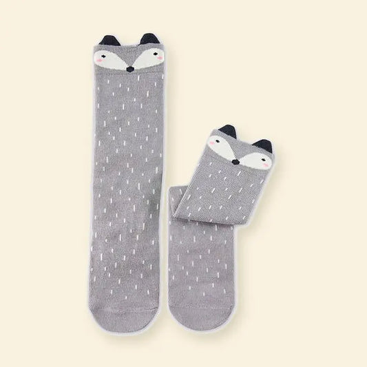 Raccoon- Grey Knee Socks