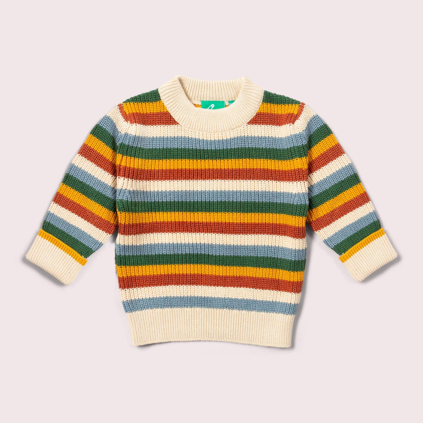 Rainbow Waffle Snuggly Knitted Jumper