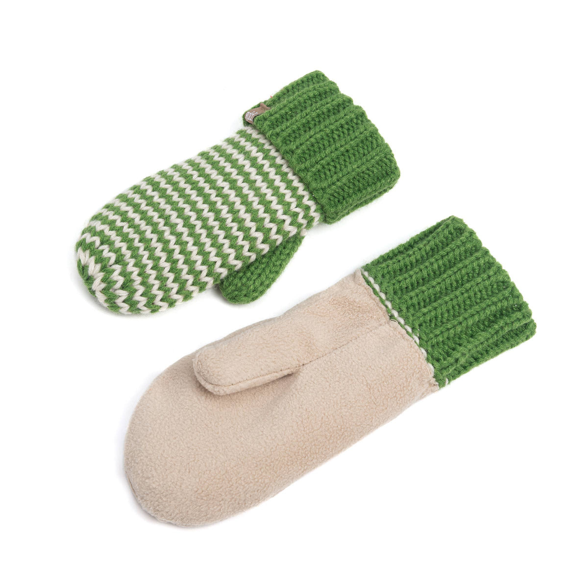Classic Knit Winter Mittens for Kids 1-12, Stripe Pattern