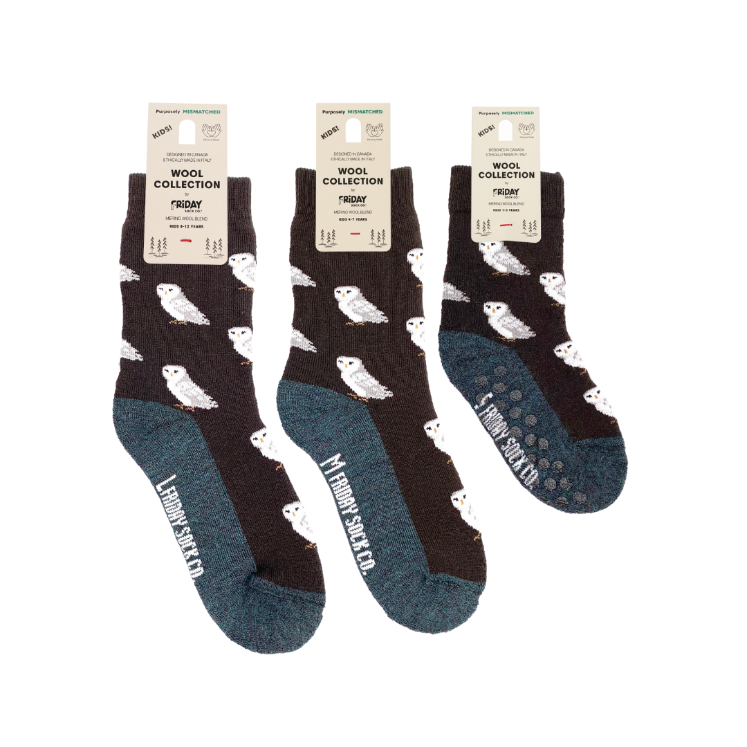 Kid's Owl Merino Wool Socks