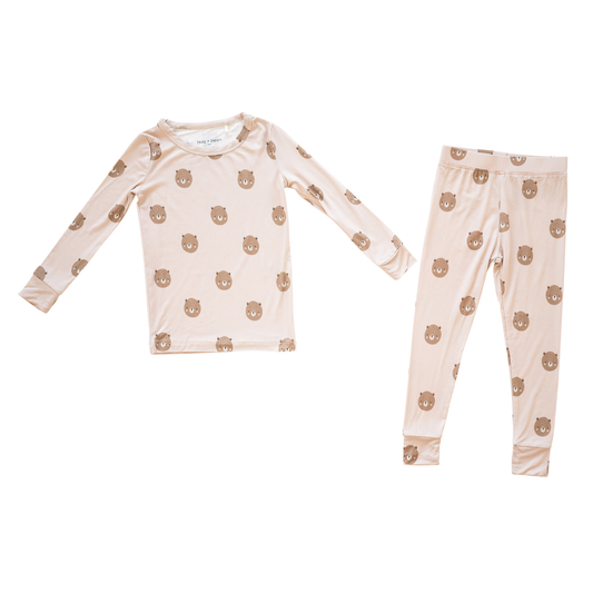 Bamboo 2-Piece Toddler Pajama Set - Teddy | Unisex