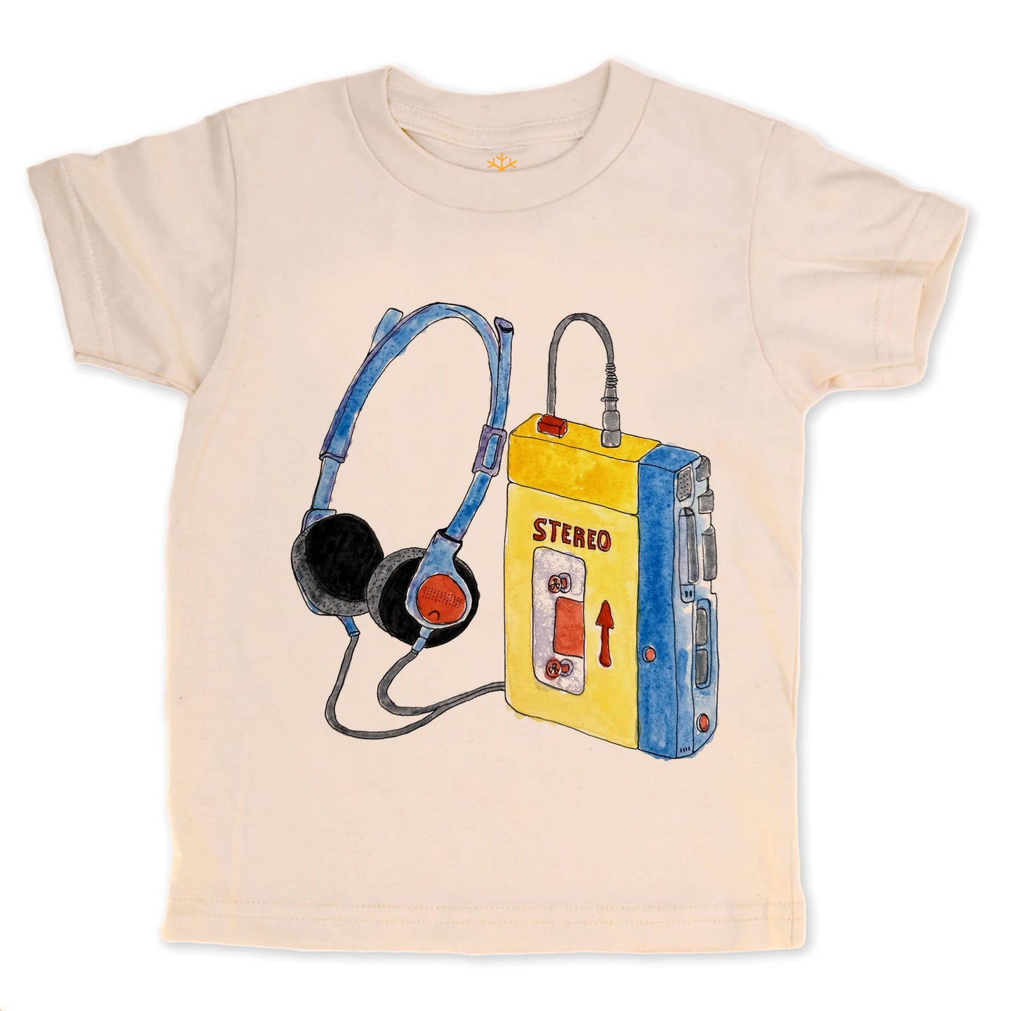 Cassette Player - Kids Organic Tee/Long Sleeve: 8 Years / Tee