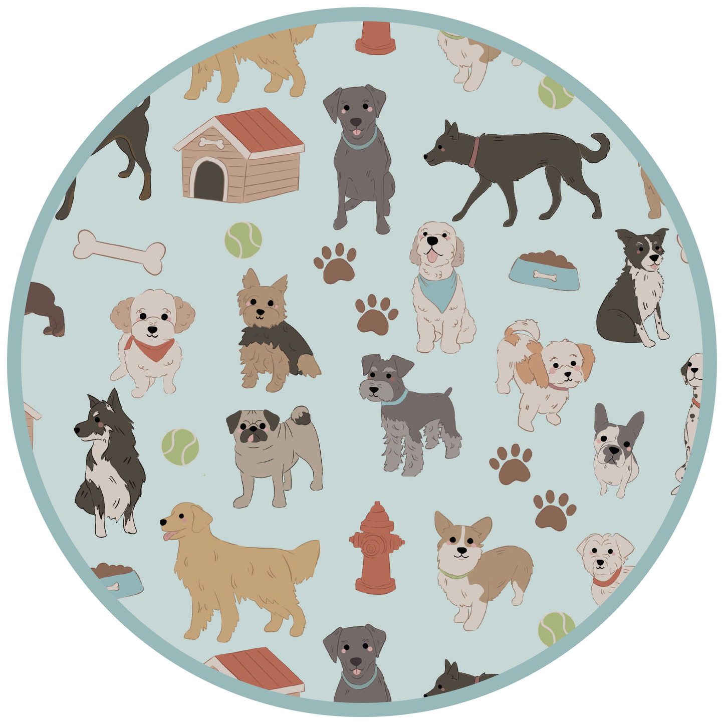 Dogs Bark Pets Kids Bamboo Pajamas Toddler Sleep Set