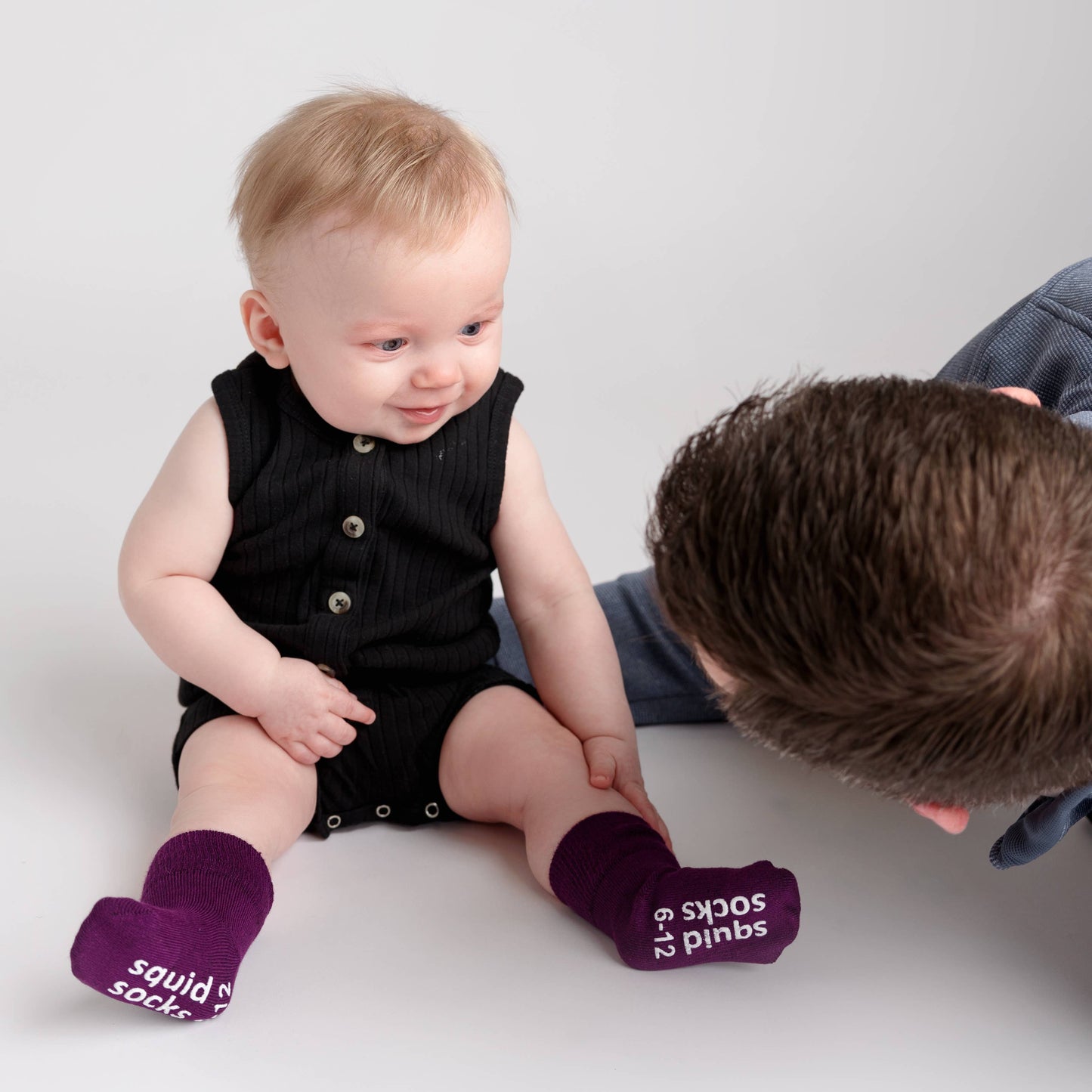 Orchid - Non-Slip Baby Socks in Lilac, Lavender, Plum Colors