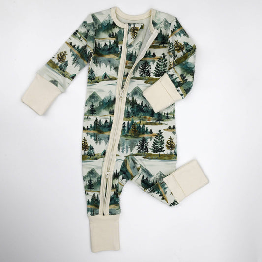 Organic Cotton Pajamas Zipper Sleeper, Teton PREORDER