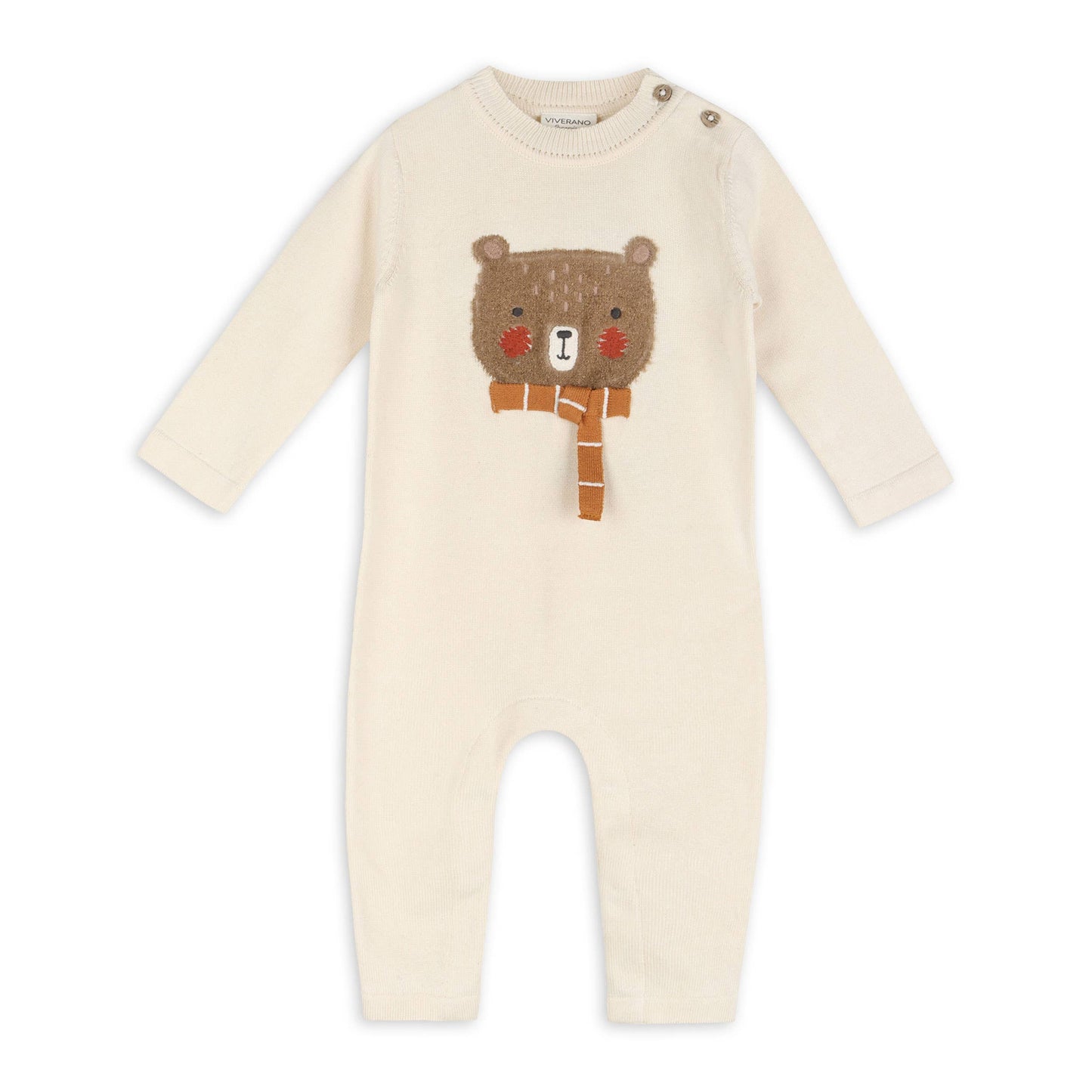Furry Bear Knit Baby Jumpsuit (Organic Cotton)