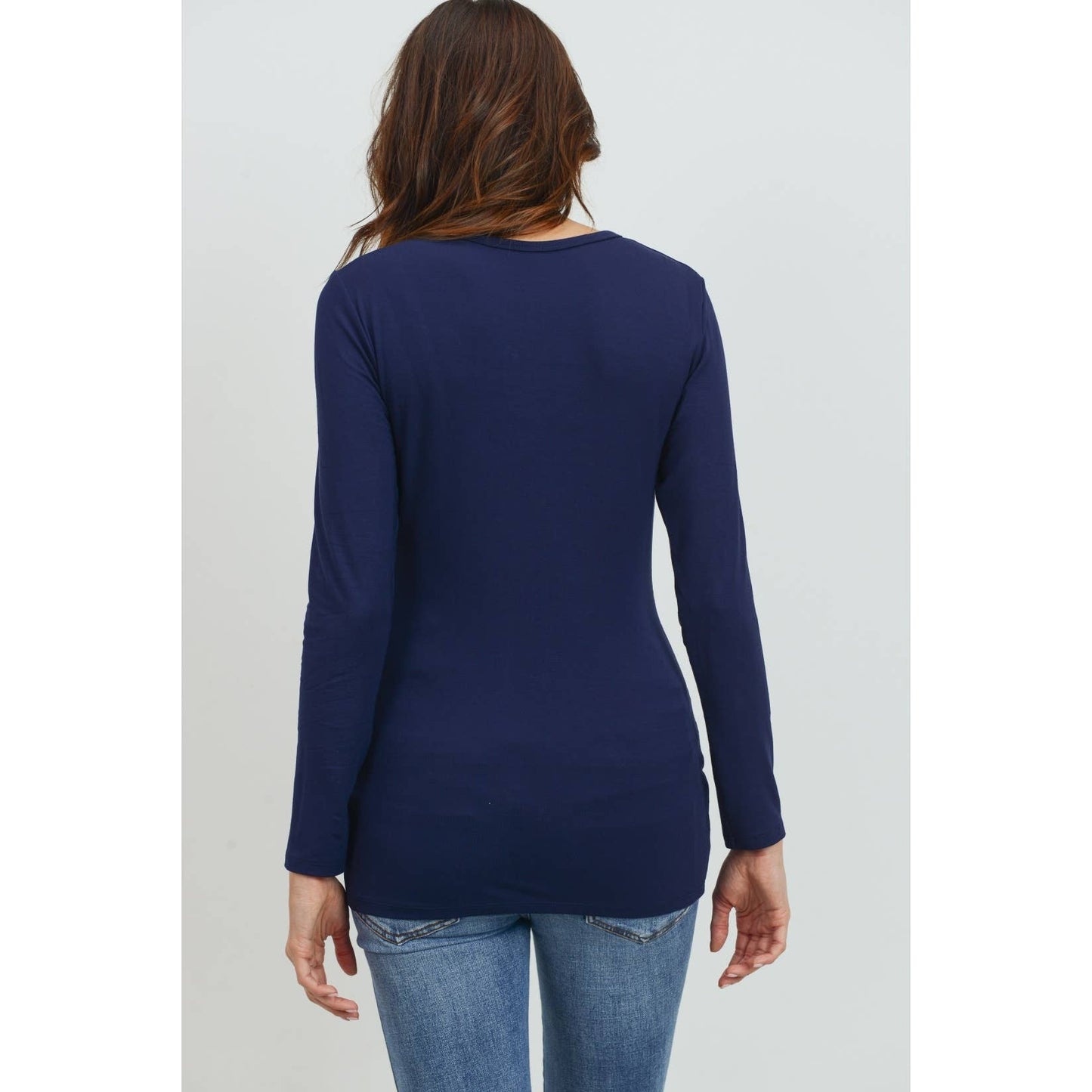 Modal Jersey Round Neck Long Sleeve Top
