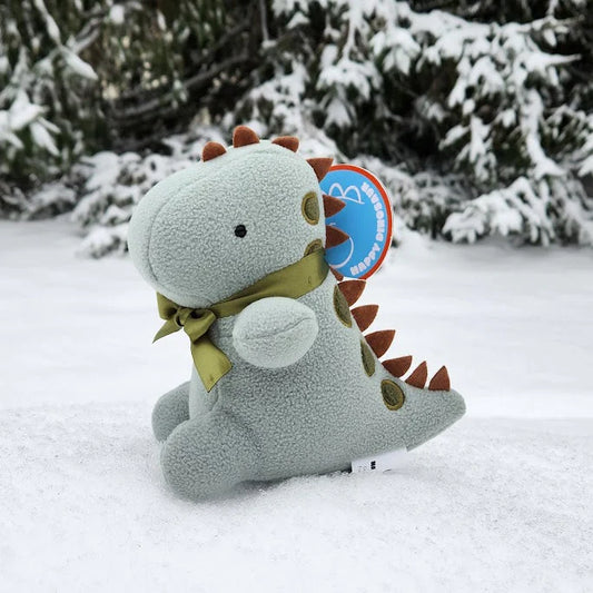 Happy Dinosaur Fleece Handmade Plush Doll- Green