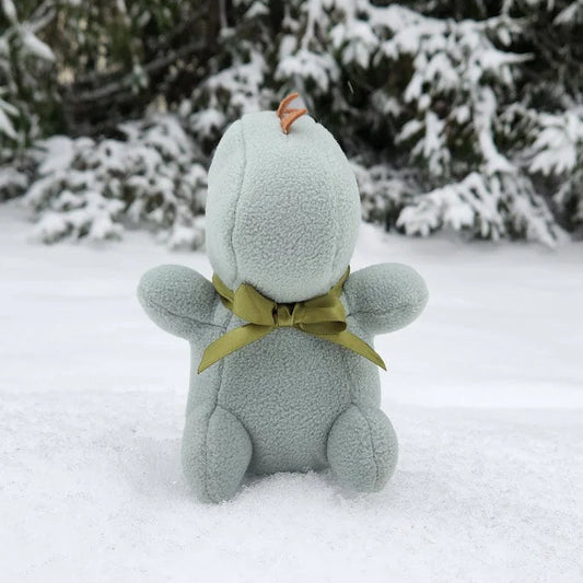 Happy Dinosaur Fleece Handmade Plush Doll- Green