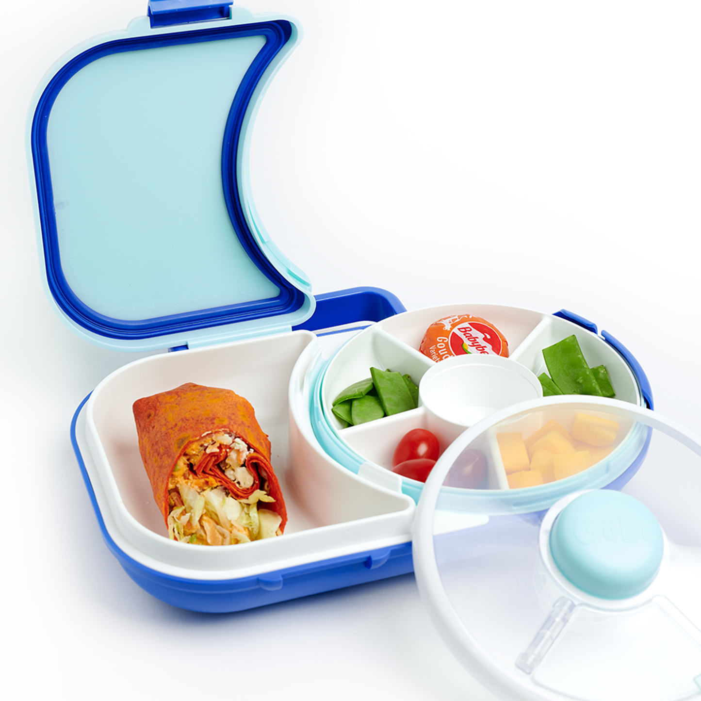 GoBe Kids 2-in-1 Lunchbox with Small Snack Spinner Flip | Mint Green