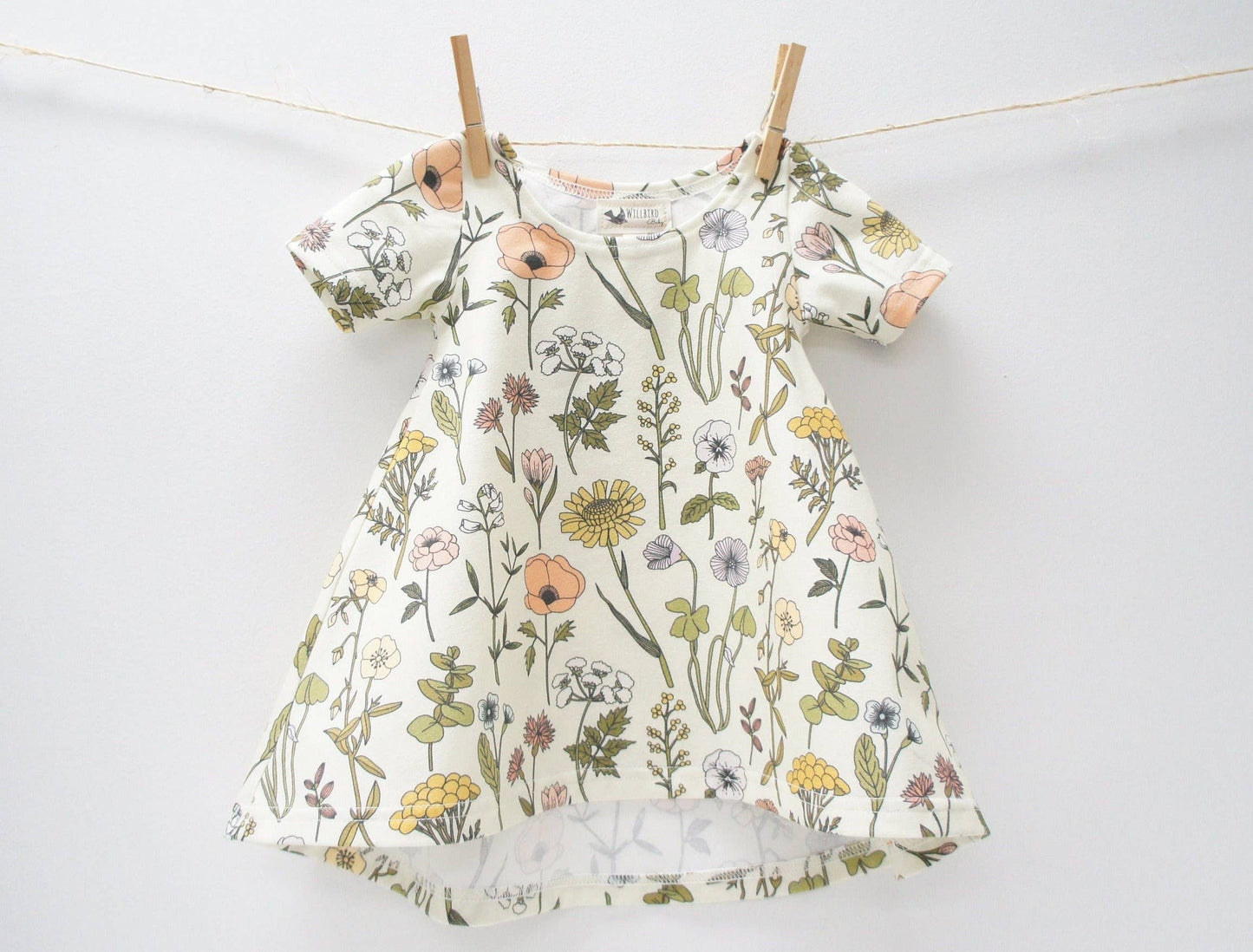 Dress- Baby/toddler/kids - Chickadee Swing Dress, Wildflowers