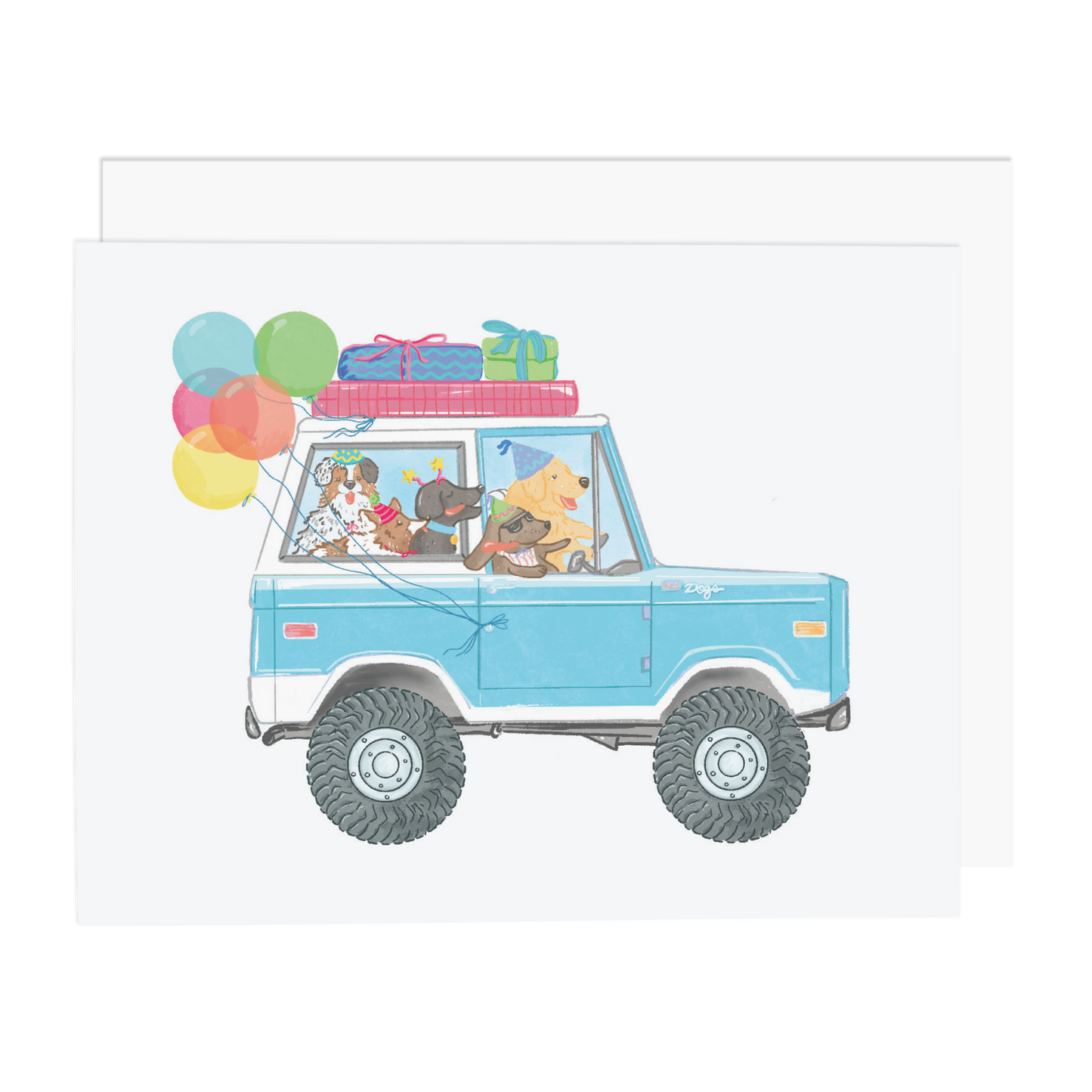 Dog Trip Celebration Greeting Card
