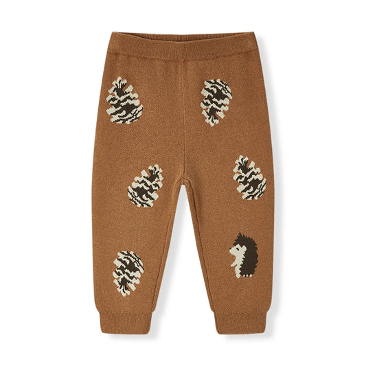 KNITTED SWEATPANTS PINECONE & HEDGEHOG