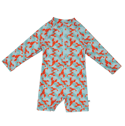 Rash Guard Printed Swimsuit - Logan the Lobster