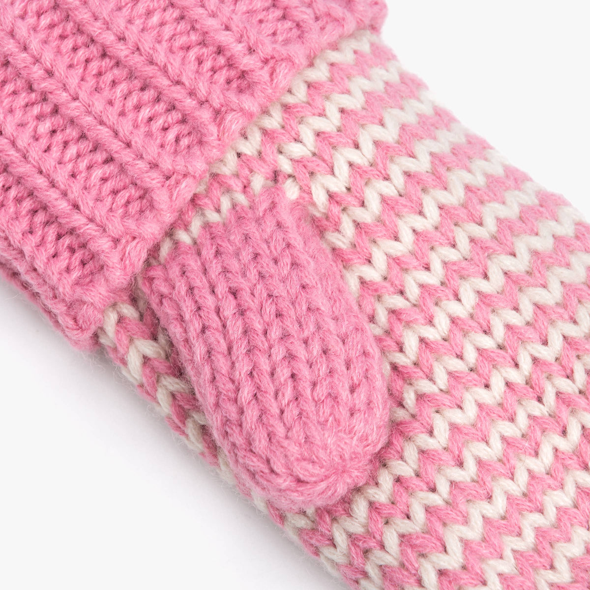 Classic Knit Winter Mittens for Kids 1-12, Stripe Pattern