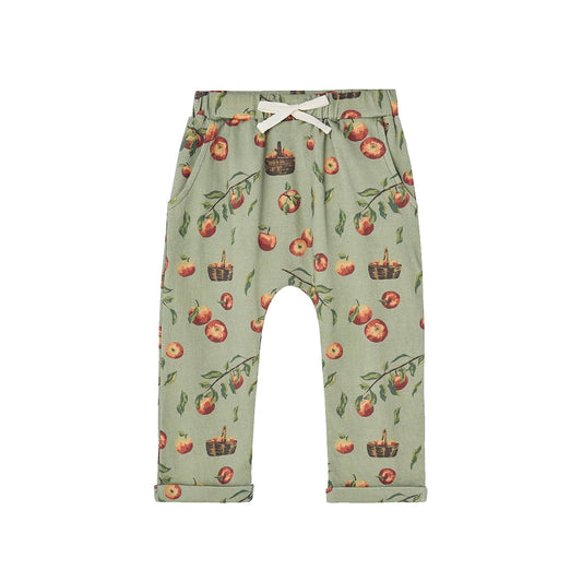 ORGANIC COTTON LONG SLEEVE ONE PIECE// JOGGER PANTS SET--APPLE ORCHARD