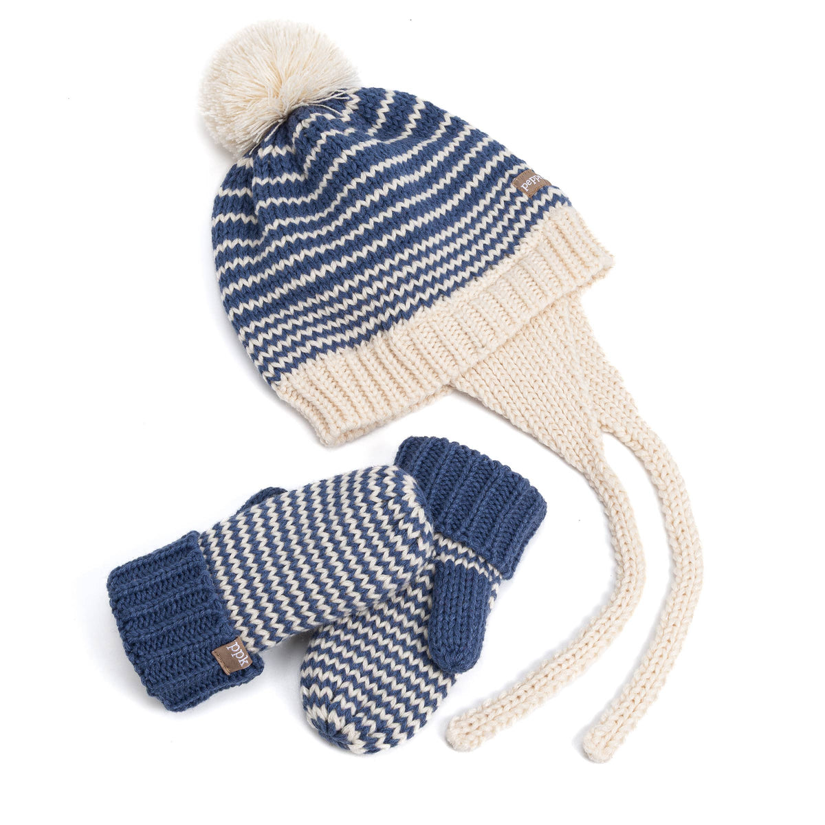 Classic Knit Winter Mittens for Kids 1-12, Stripe Pattern