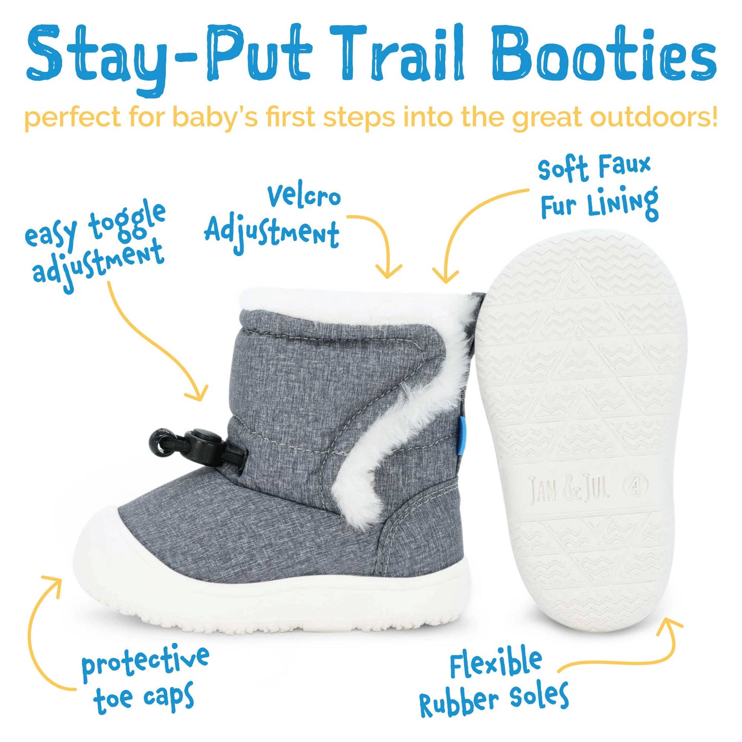 Prairie Flowers | Stay-Put Trail Booties