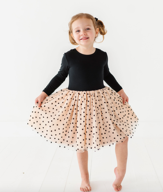 Girls Velvet Tulle Dress - Girls Holiday Dress - Margot
