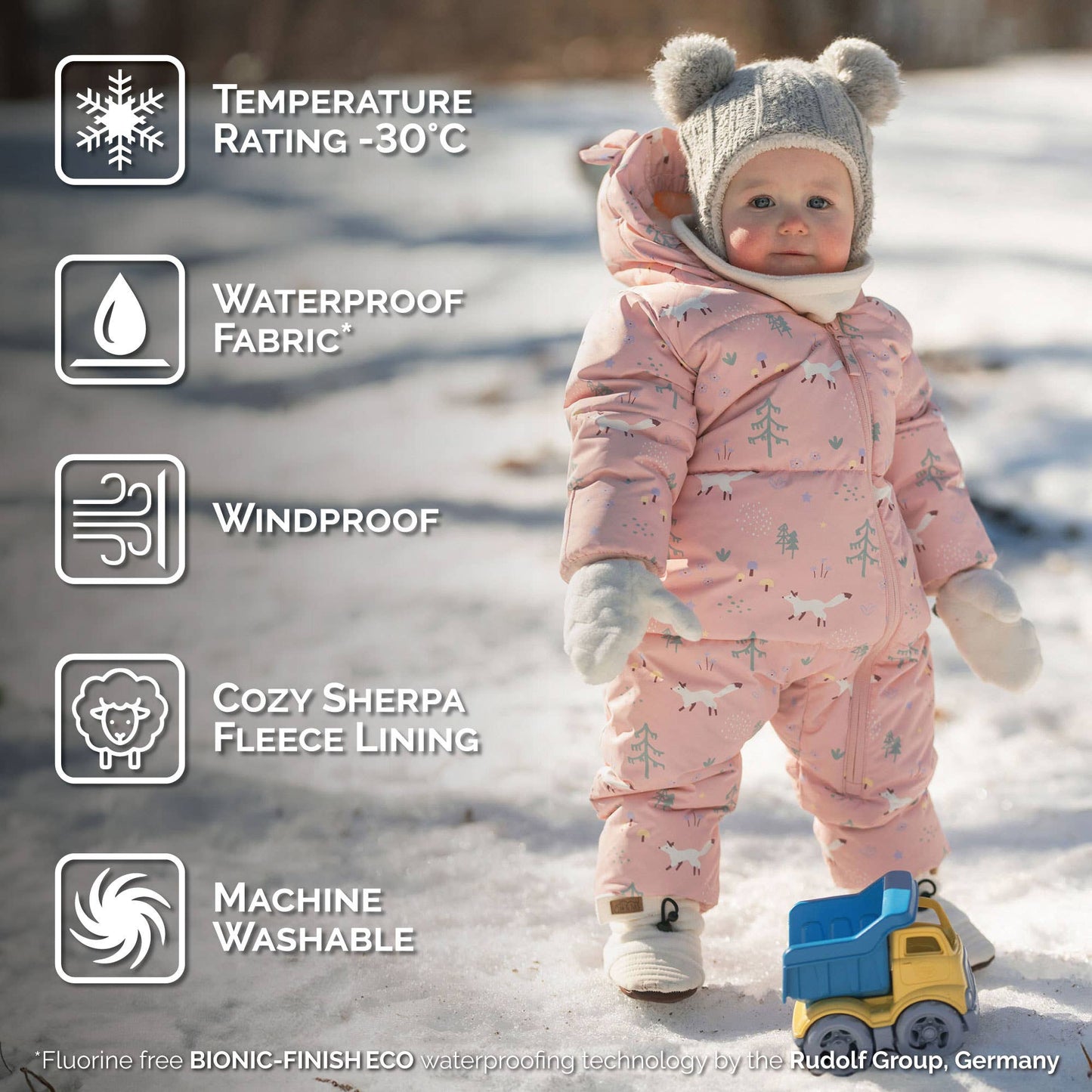 Pink Forest | Baby Snowsuit