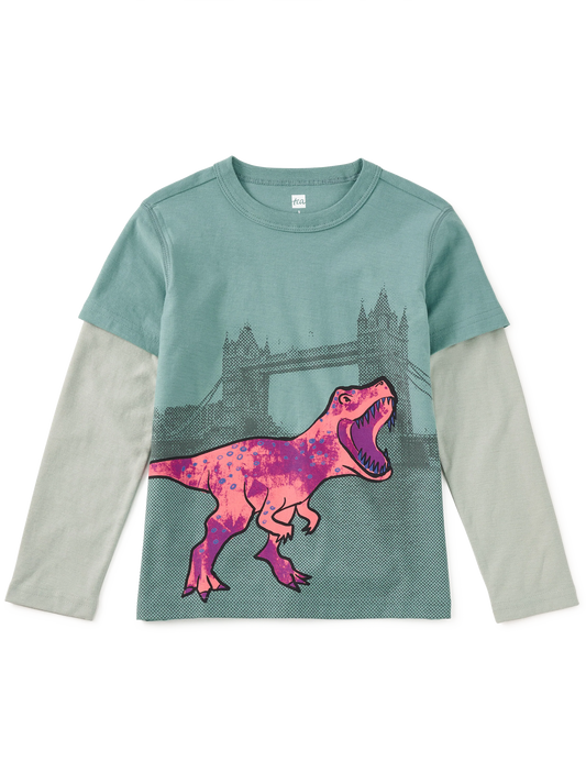 Tower Bridge T. Rex Long Sleeve Layered Tee