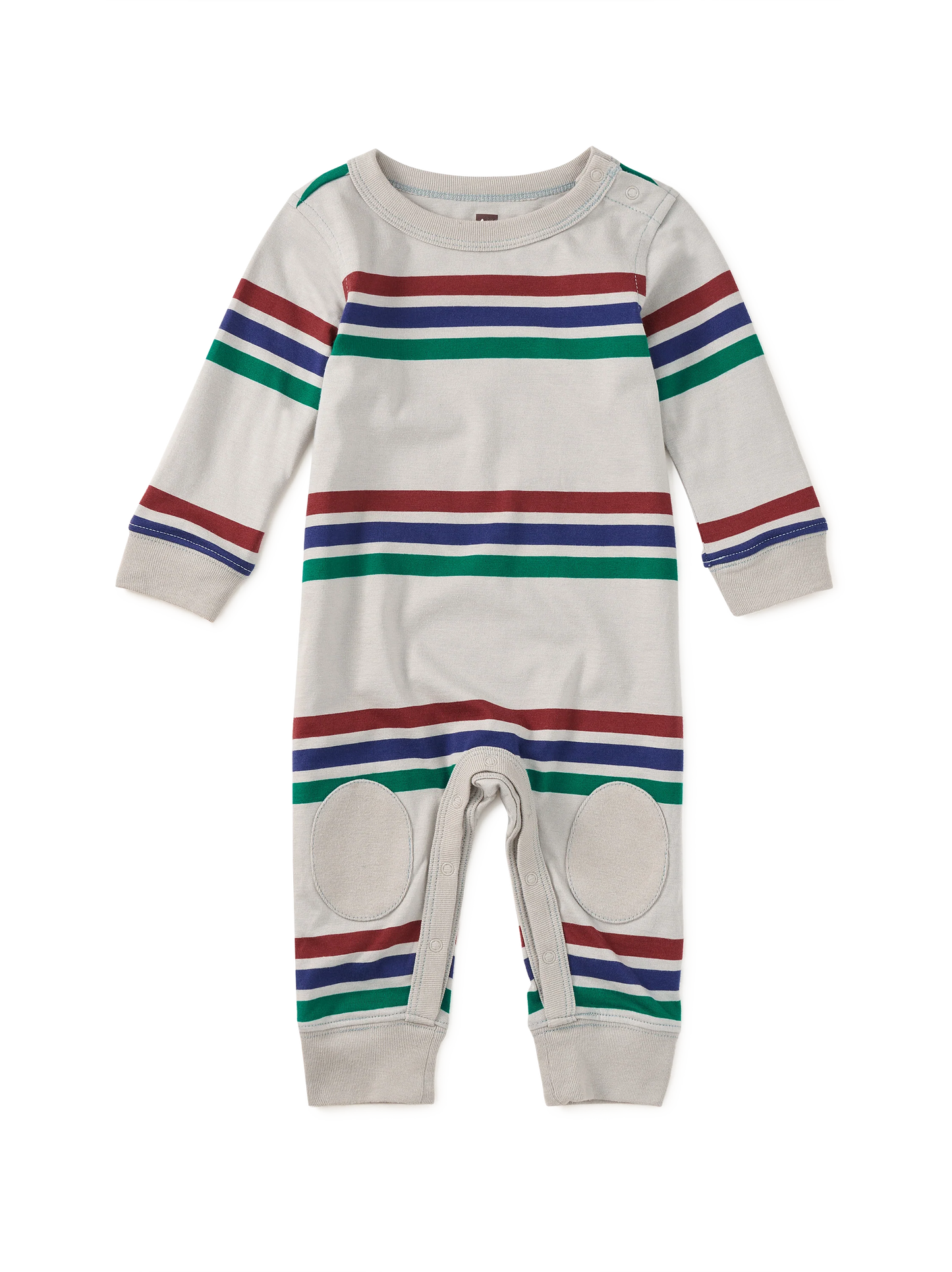 Stripe Knee Patch Baby Romper