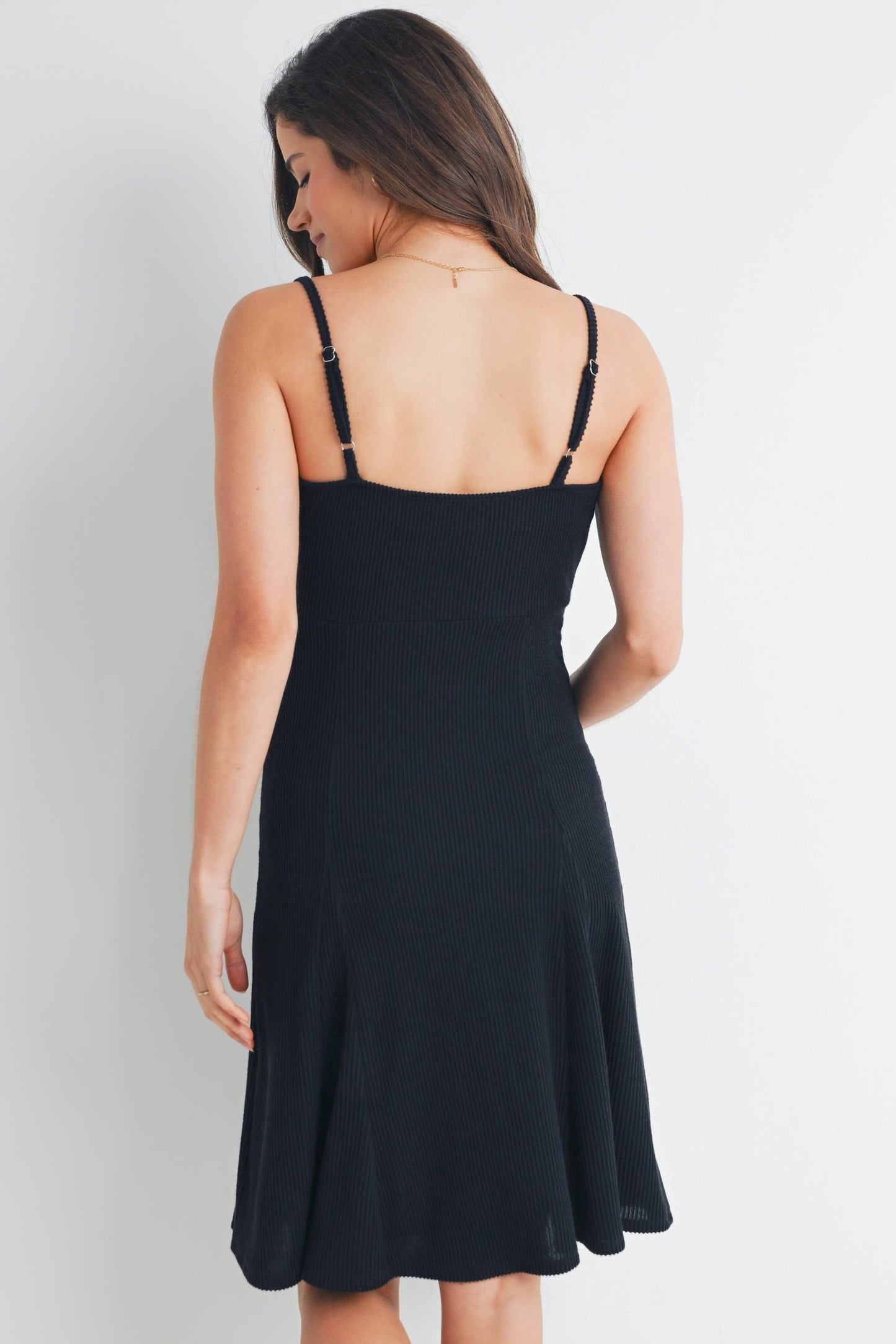 Ribbed Sleeveless Maternity Skater Dress