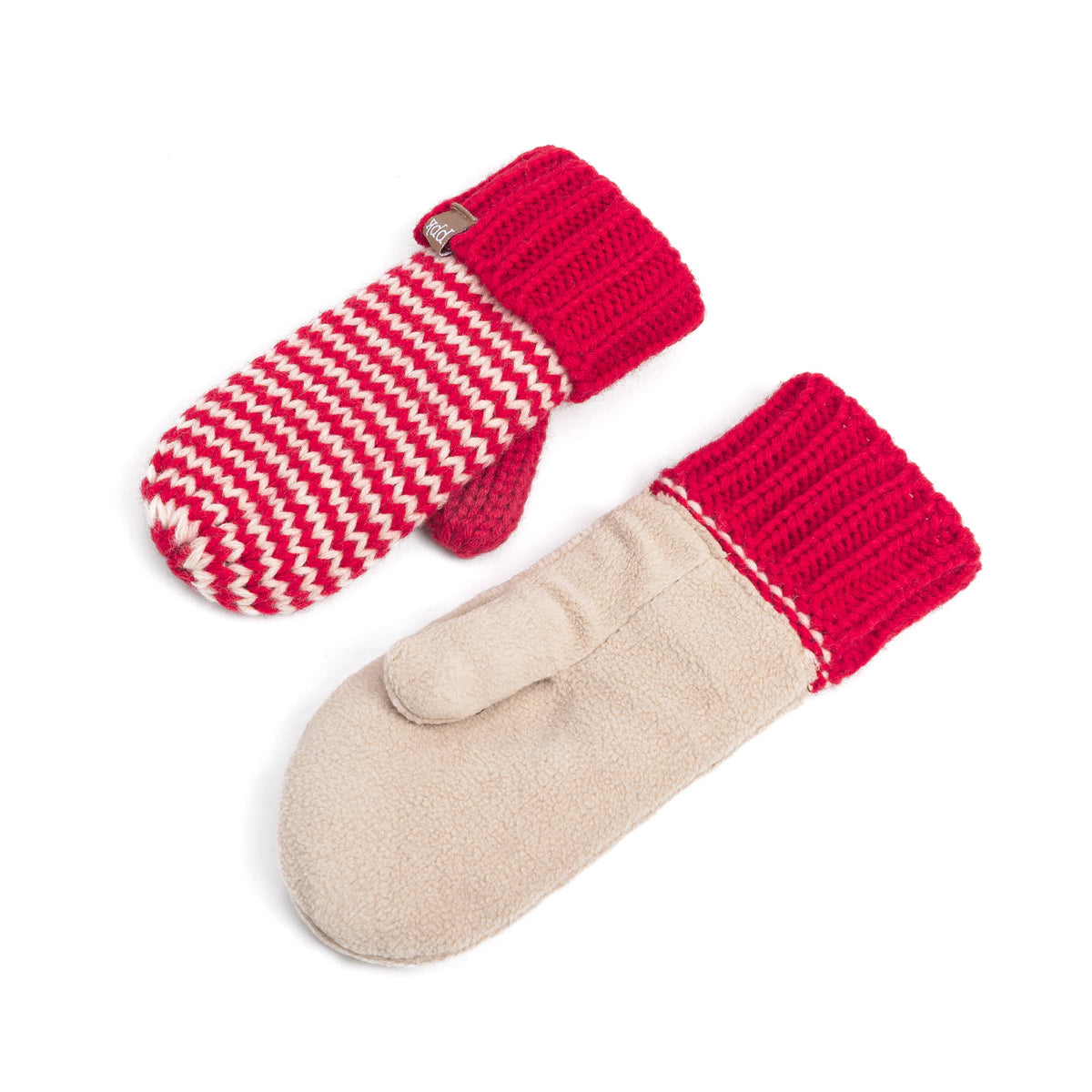 Classic Knit Winter Mittens for Kids 1-12, Stripe Pattern