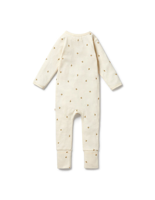 Bee Mine Organic Zipsuit with Feet