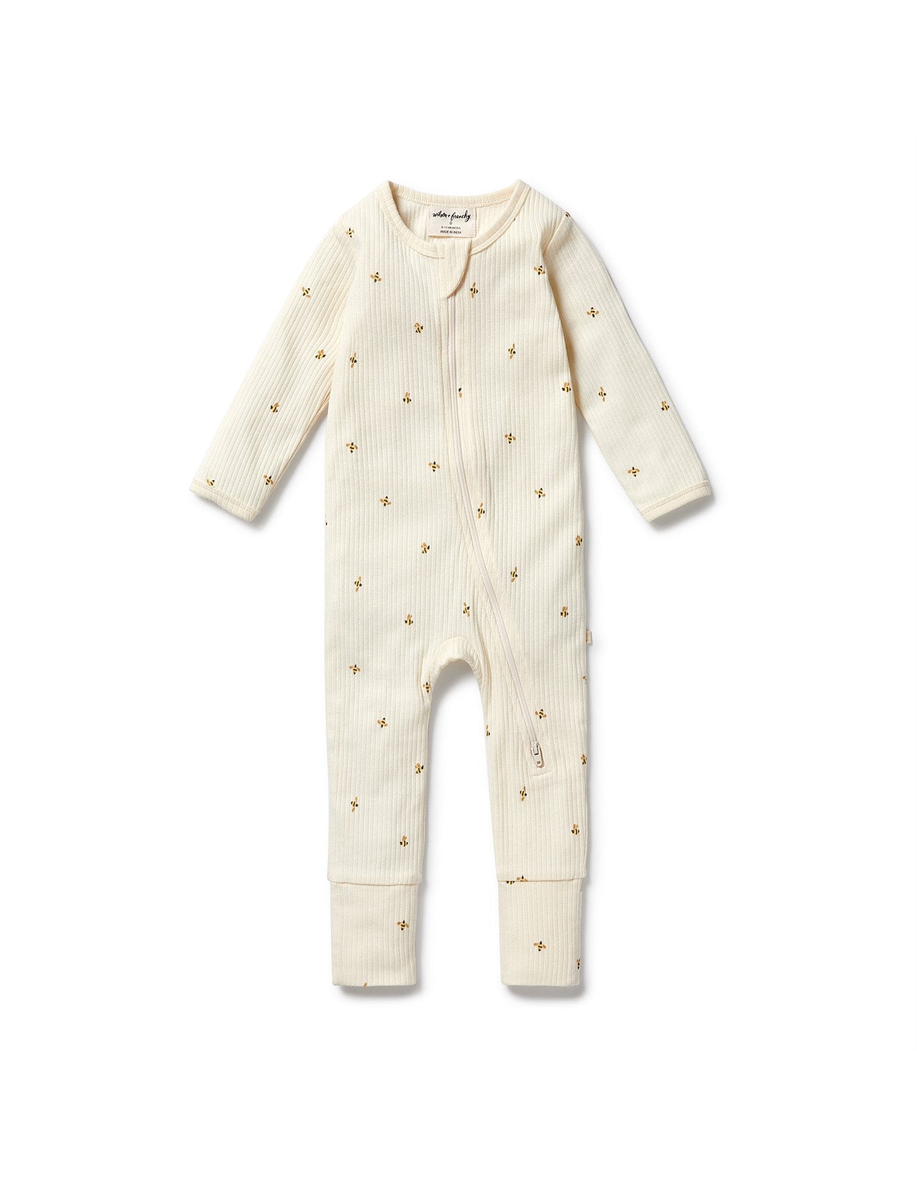 Bee Mine Organic Zipsuit with Feet