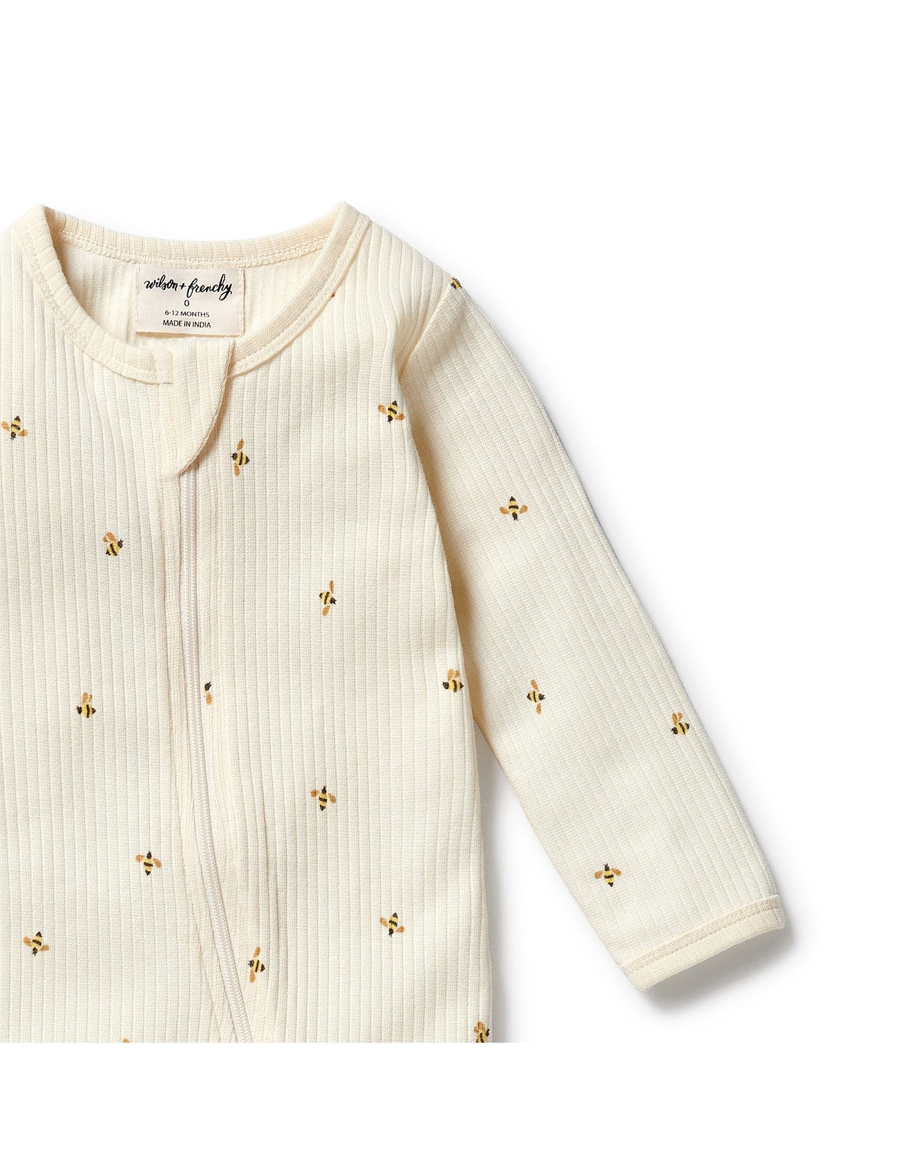 Bee Mine Organic Zipsuit with Feet