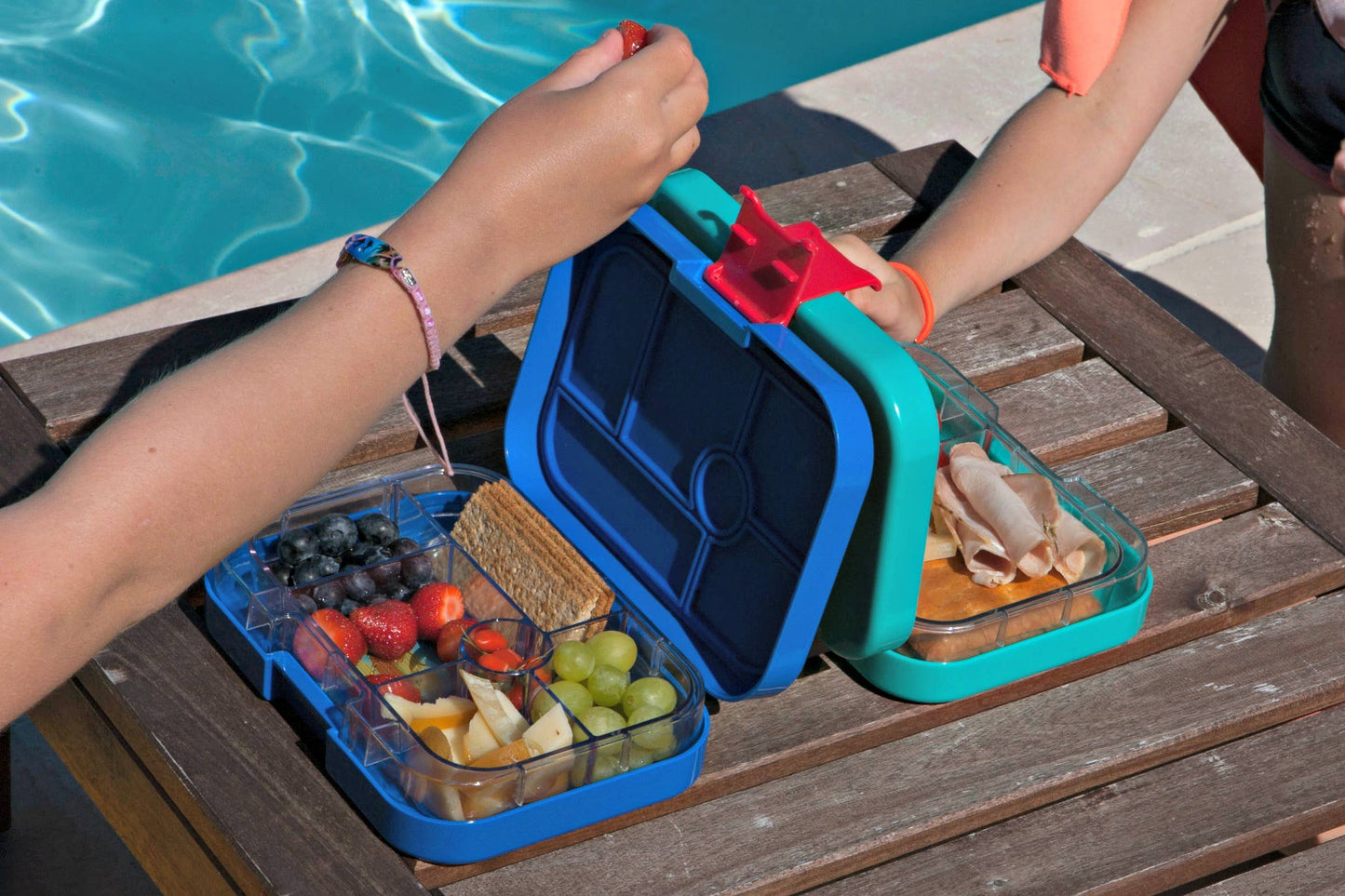 Leakproof Bento Box for Kids - Surf Blue (Rocket Tray)
