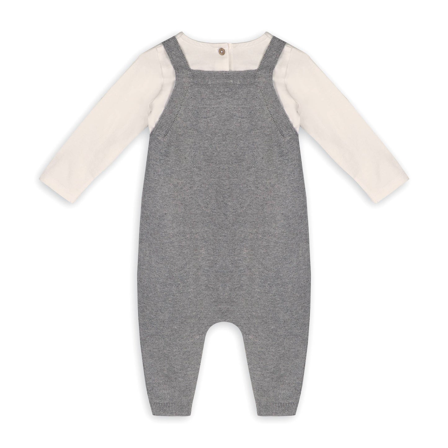 Owl Applique Sweater Knit Baby Overall & Bodysuit (Organic)