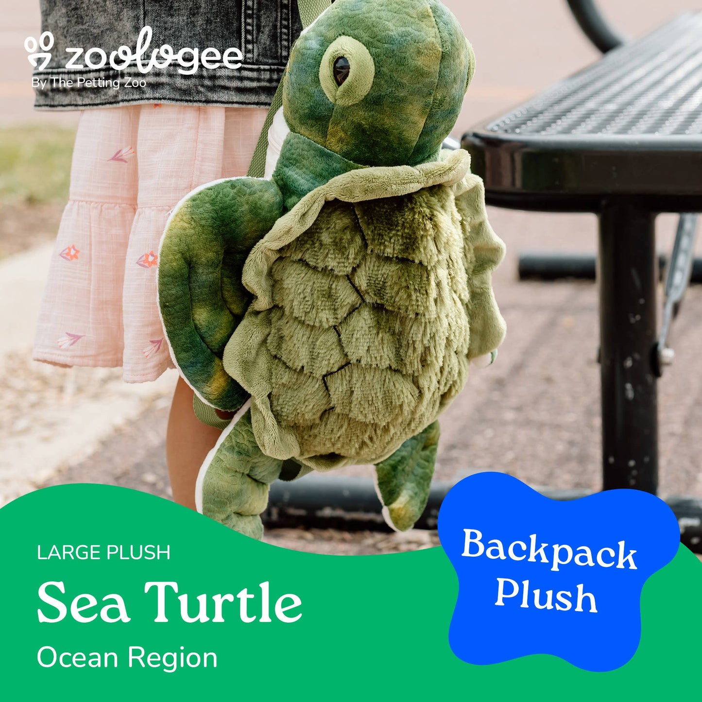 Sea Turtle Wearable Plush Animal Backpack