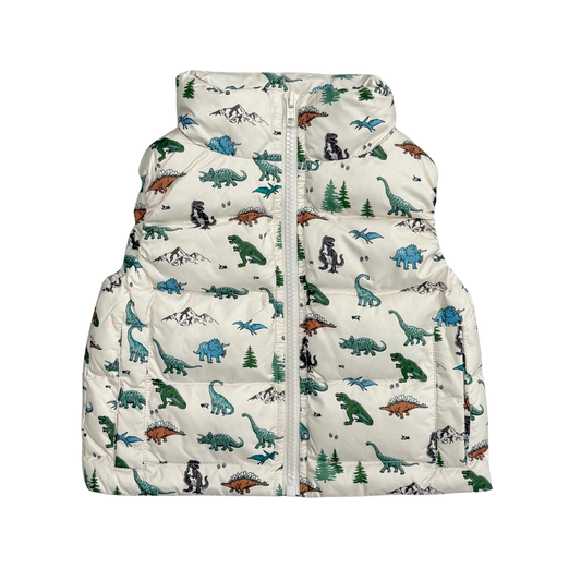 Babysprouts Kid's Puffer Vest-Dino Land