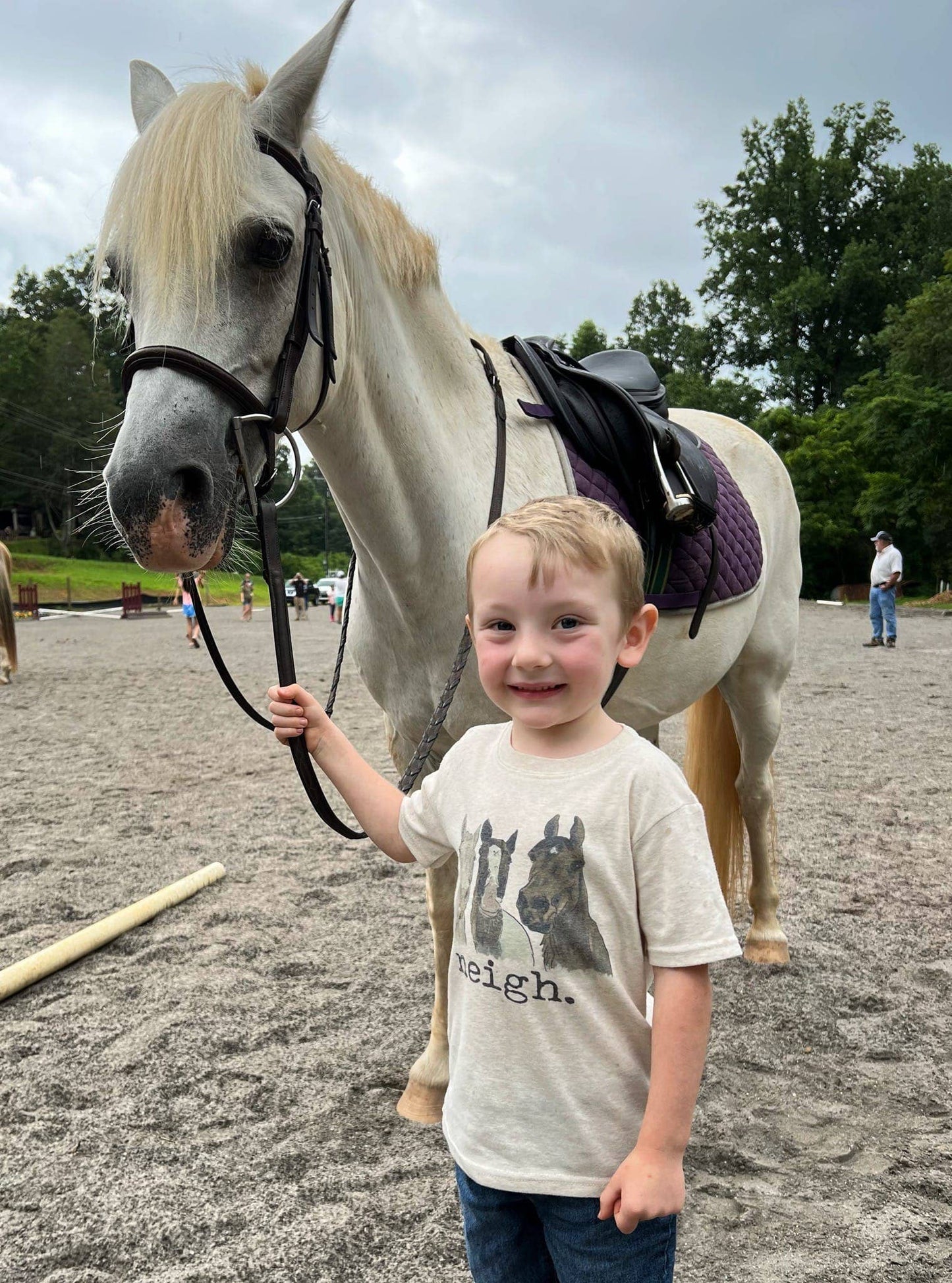 "Neigh" Horse Farm Boys Country Western Kid Summer Clothing