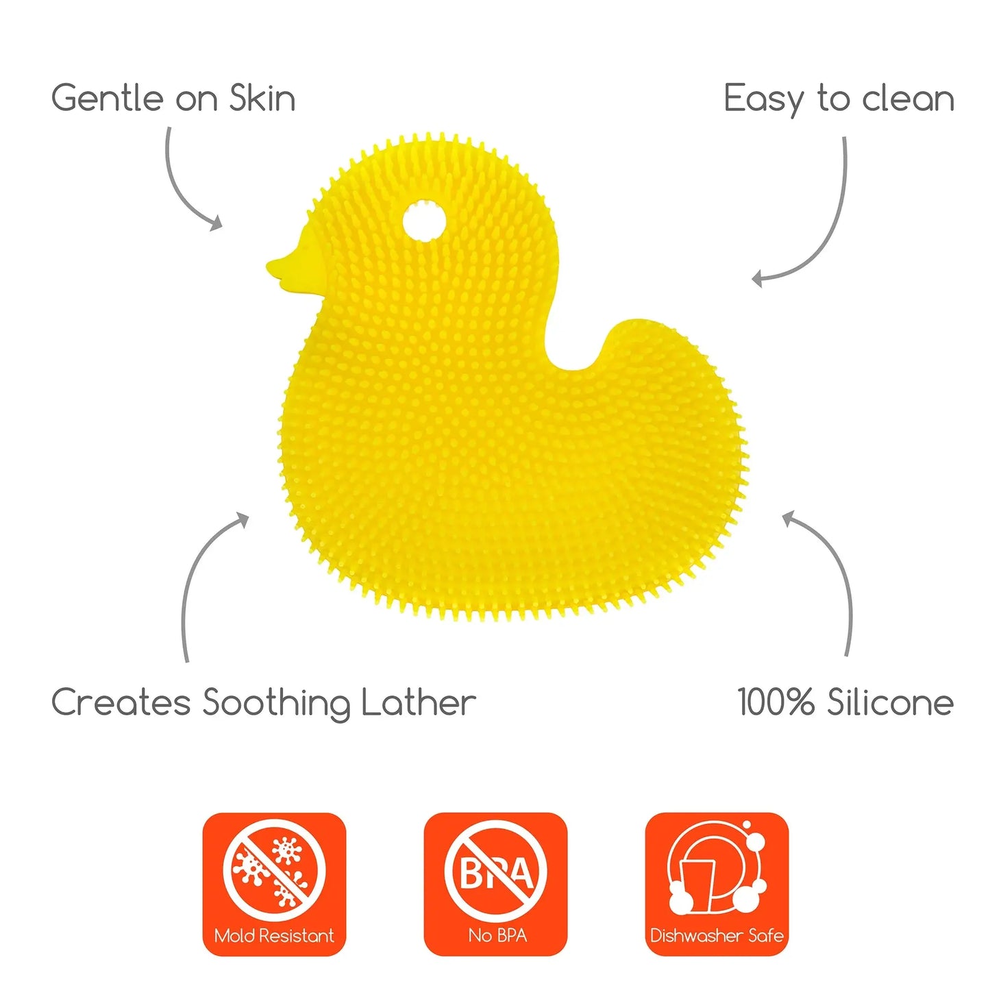 Silicone Bath Scrub / Duck / Baby Bath Toy