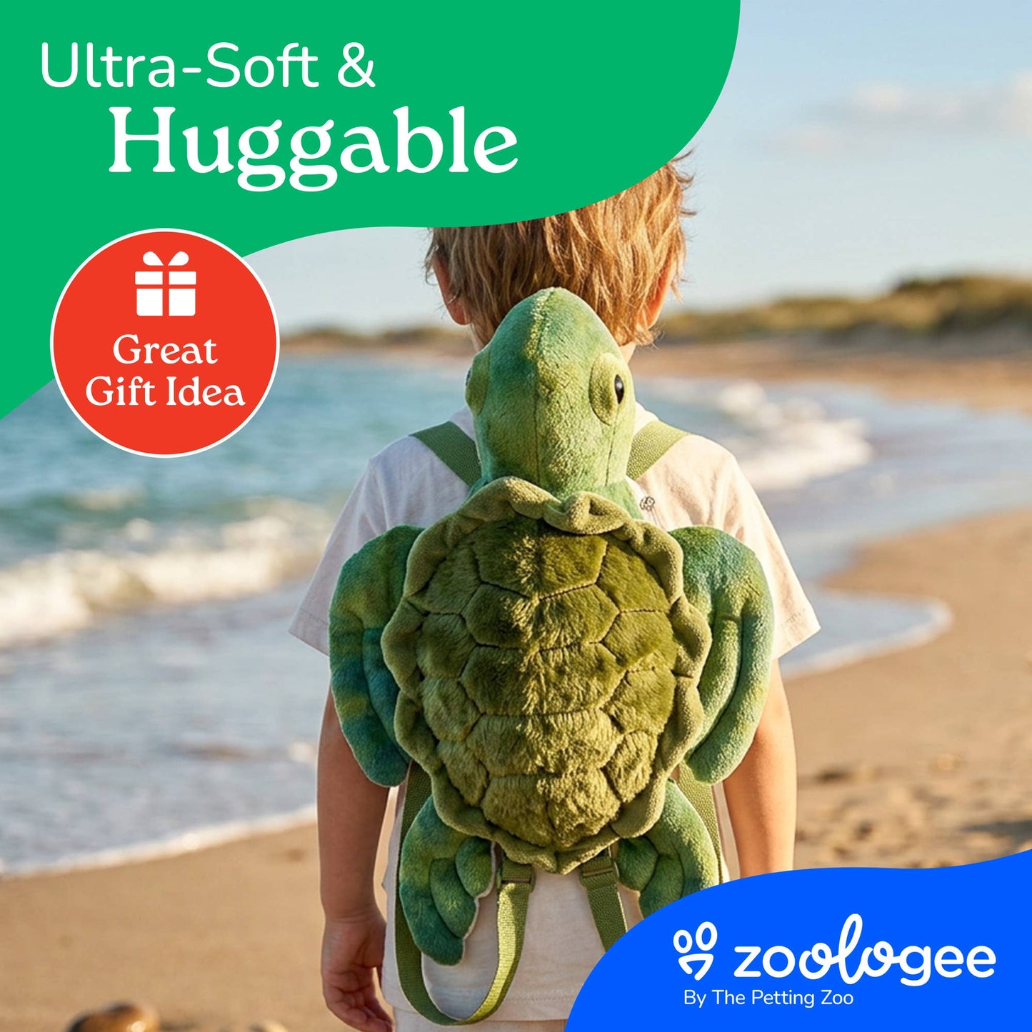 Sea Turtle Wearable Plush Animal Backpack